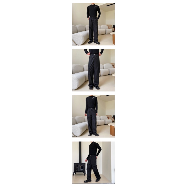 November Quần Dài Ống Rộng Lưng Cao Co Giãn Phong Cách Đường Phố Thời Trang Xuân Thu Cho Nam