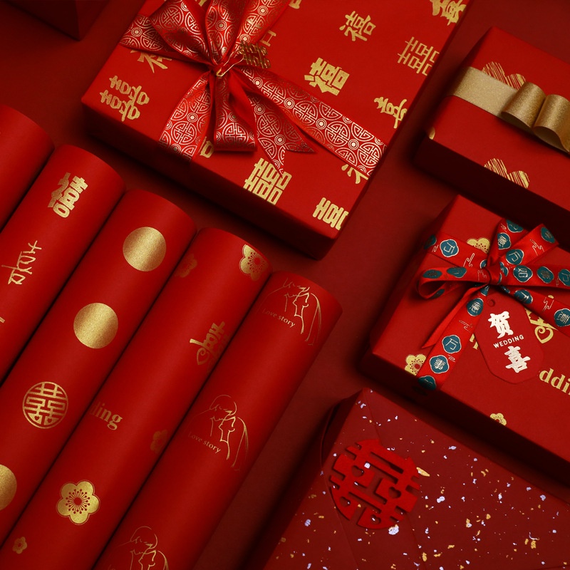 Giấy Gói Quà Cưới Hỏi Cao Cấp | Giấy Bọc Quà Cưới Hỏi Sang Trọng, Hạnh Phúc, May Mắn, Tài Lộc | VPP SÁNG TẠO TTC