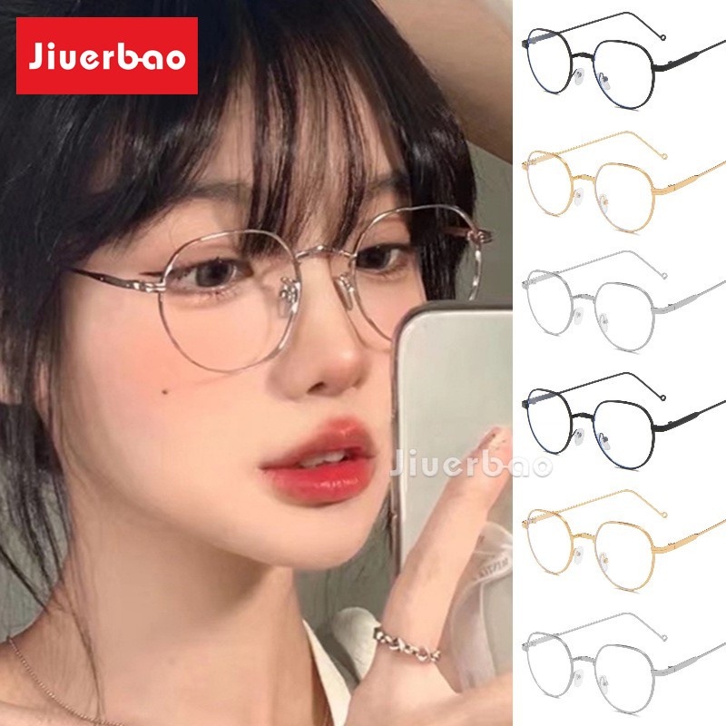 Mắt Kính Gọng Tròn Nhỏ Bằng Kim Loại Chống Bức Xạ Phong Cách Hàn Quốc Cho Nam Nữ 50-23 - 135
