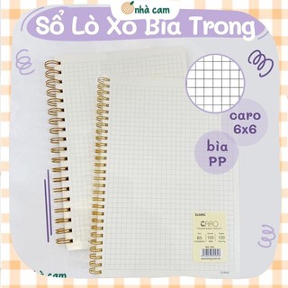Sổ Lò Xo Caro 6x6 Bìa Trong Klong Nhà Cam