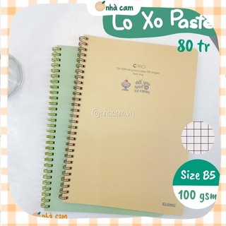 Sổ Lò Xo Kép Pastel 80 Trang 100 GSM Klong Size B5 574 Nhà Cam