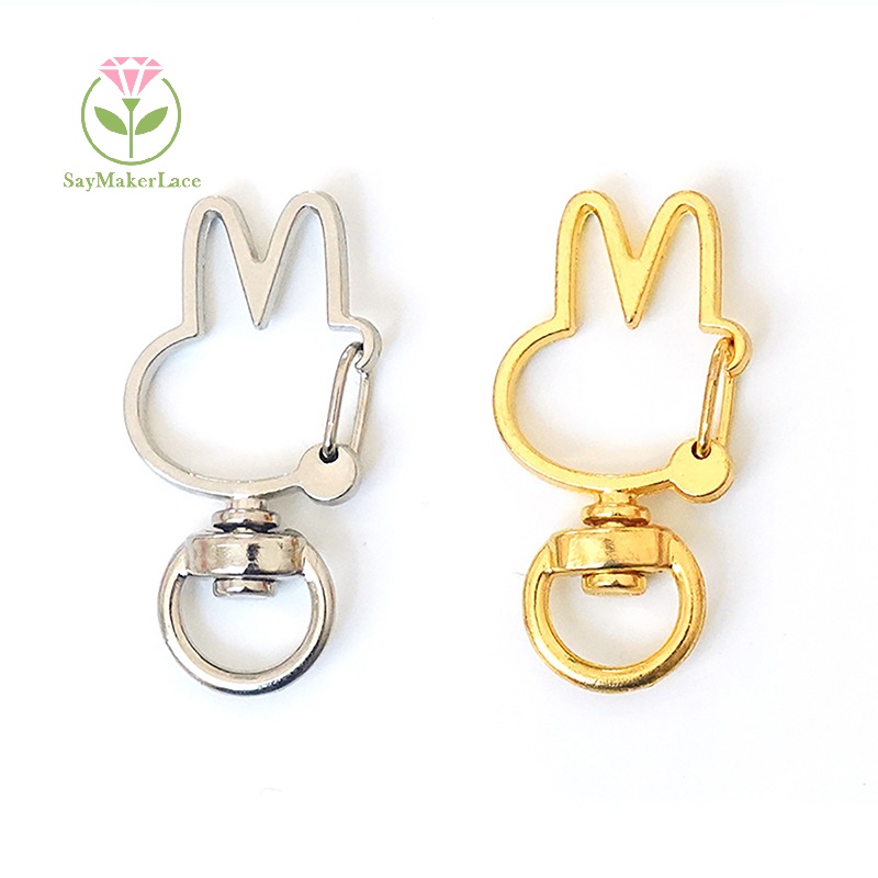 Set 10 móc khóa SayMakerLace hình tôm hùm/ mèo/ trăng/ sao dễ thương 8mm diy