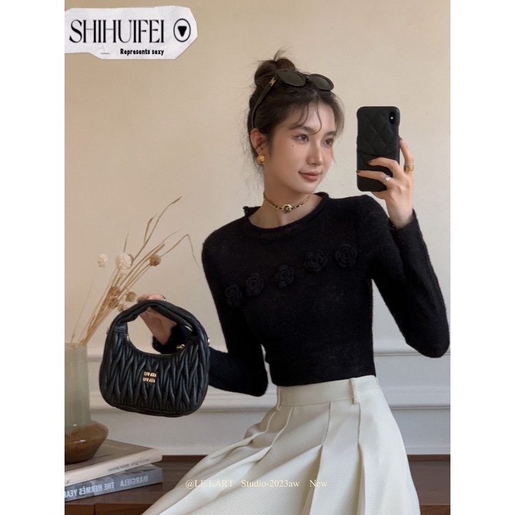 Áo len cardigan SHIHUIFEI WXF23A135K 44Z231031 thời trang thoải mái dễ thương