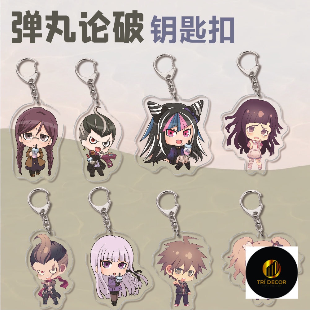 Hoạt hình trò chơi ngoại vi acrylic móc khóa Danganronpa 4 Monokuma Naegi Makoto khuôn viên trường quà tặng sáng tạo