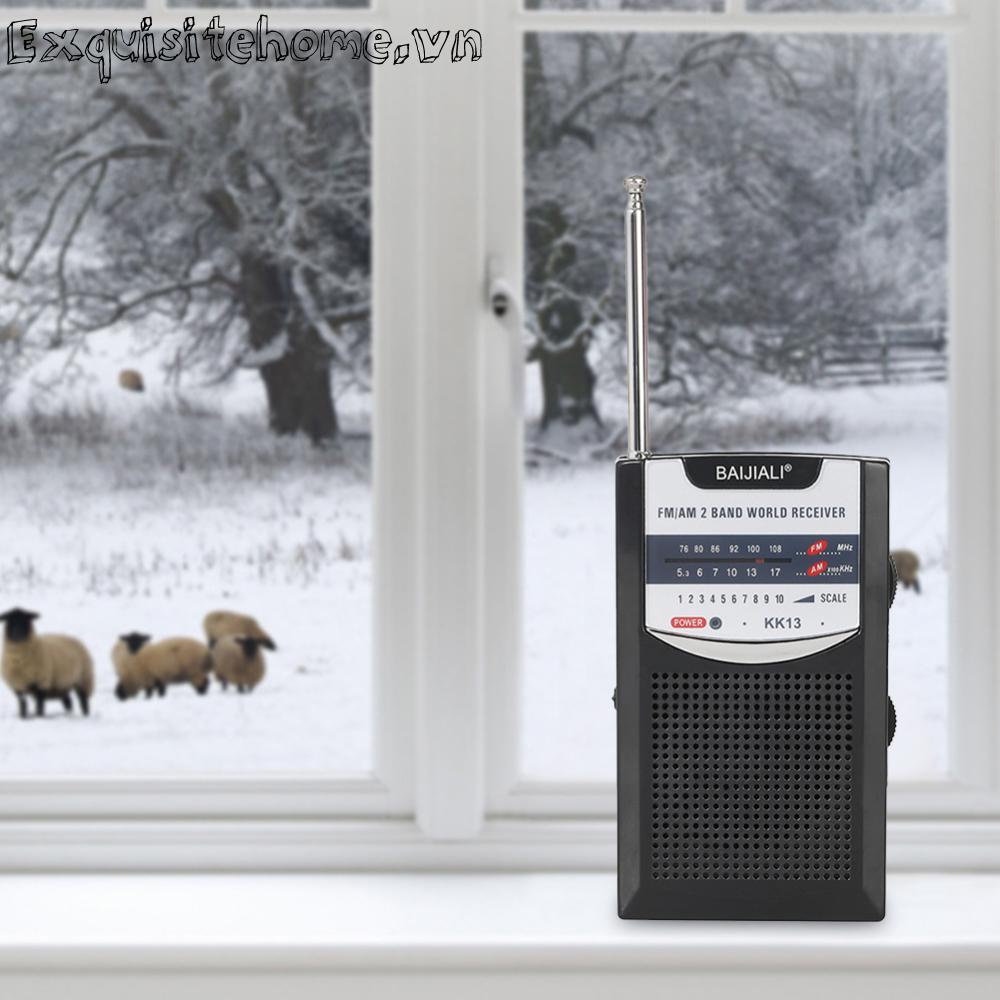 Radio Kỹ Thuật Số Băng Tần Kép mini Có Ăng Ten Thu Sóng am / fm Sử Dụng Ngoài Trời