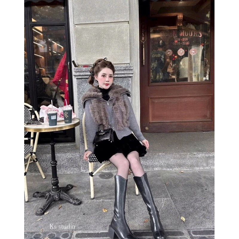 Áo khoác len lông