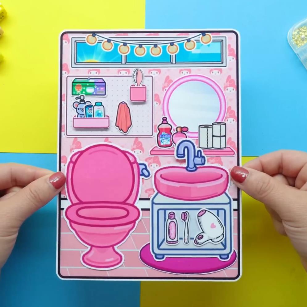 Học liệu bóc dán búp bê thay đồ cho công chúa tocaboca h31 Zin Càu Vòng