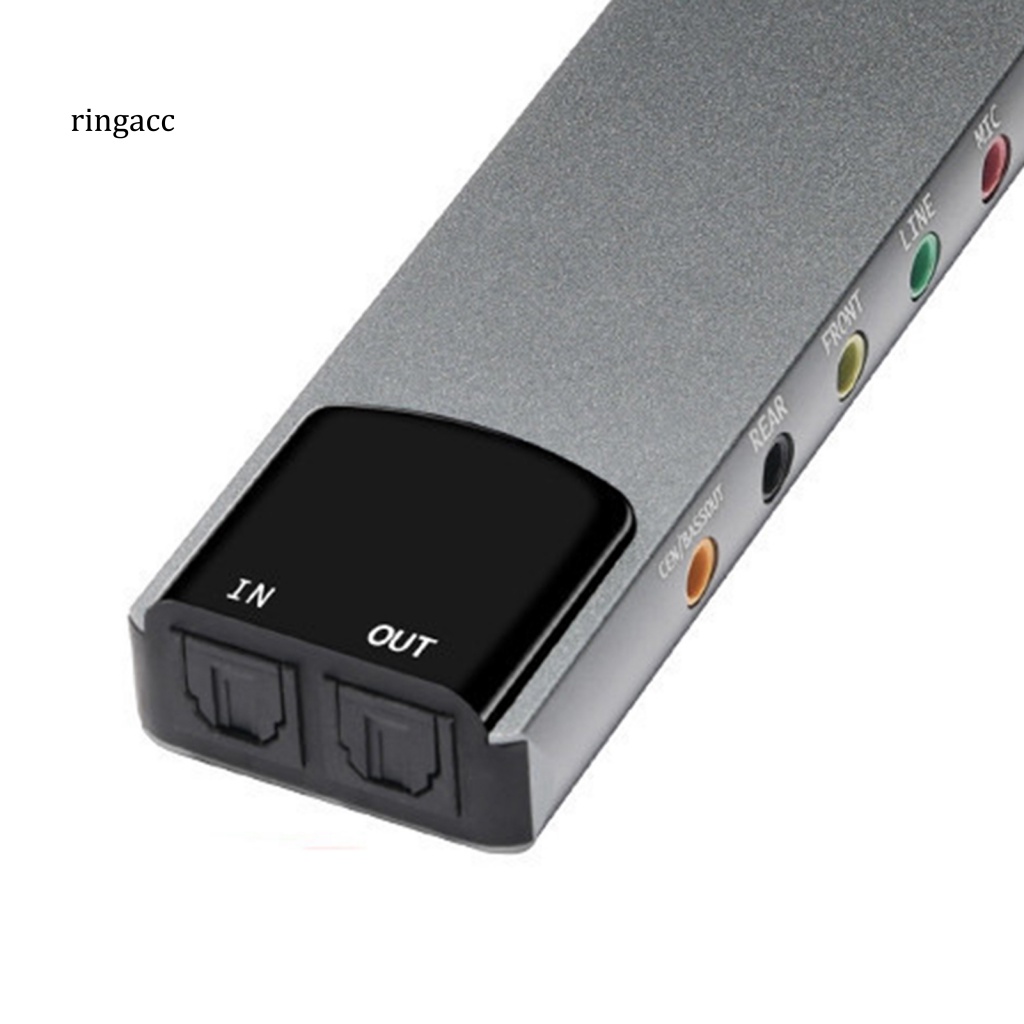 Thẻ Âm Thanh Bên Ngoài rga 6 Kênh usb spdif Đa Năng ac-3 Hỗ Trợ Lý Tưởng Cho Máy Tính dts-Compa 5.1