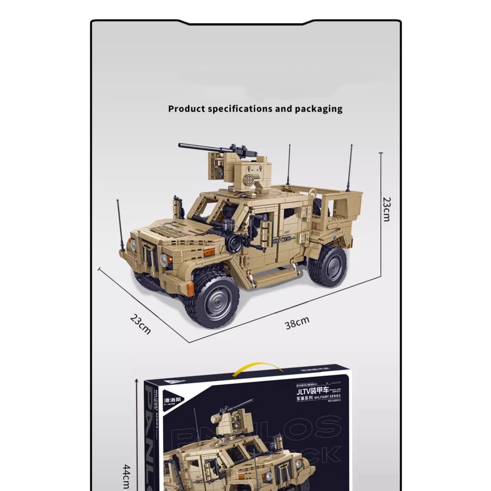 Đồ chơi Lắp ráp Mô hình Panlos Military 628013 JLTV Armored Vehicle