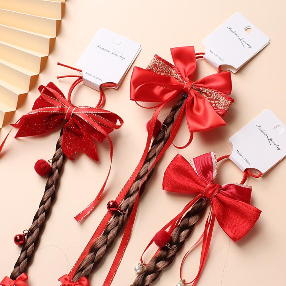 Kẹp Tóc Thắt Nơ Phong Cách hanfu Trung Hoa Dễ Thương Ngọt Ngào Mừng Năm Mới Cho Bé Gái