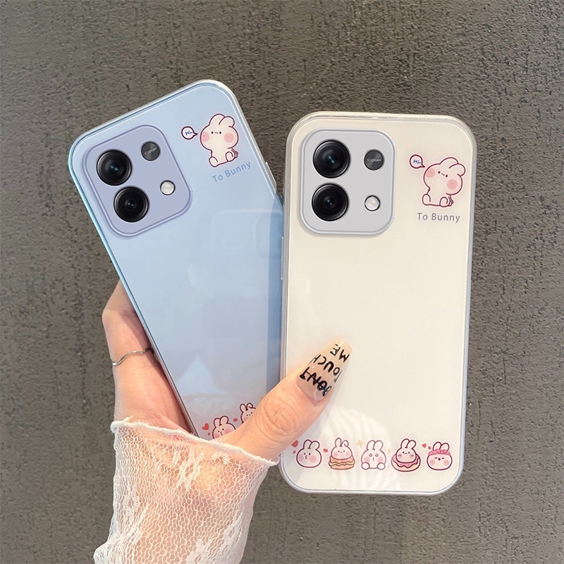 Ốp Điện Thoại Mặt Kính Viền Dẻo Họa Tiết Dễ Thương Cho xiaomi 13t pro 5g mi12t mi11lite poco f3 f5pro