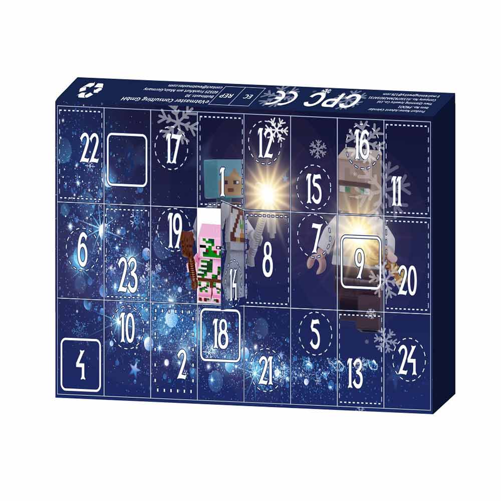Kid Christmas Minecraft 24 Days Countdown Advent Calendar Toy Surprise Xmas Gift