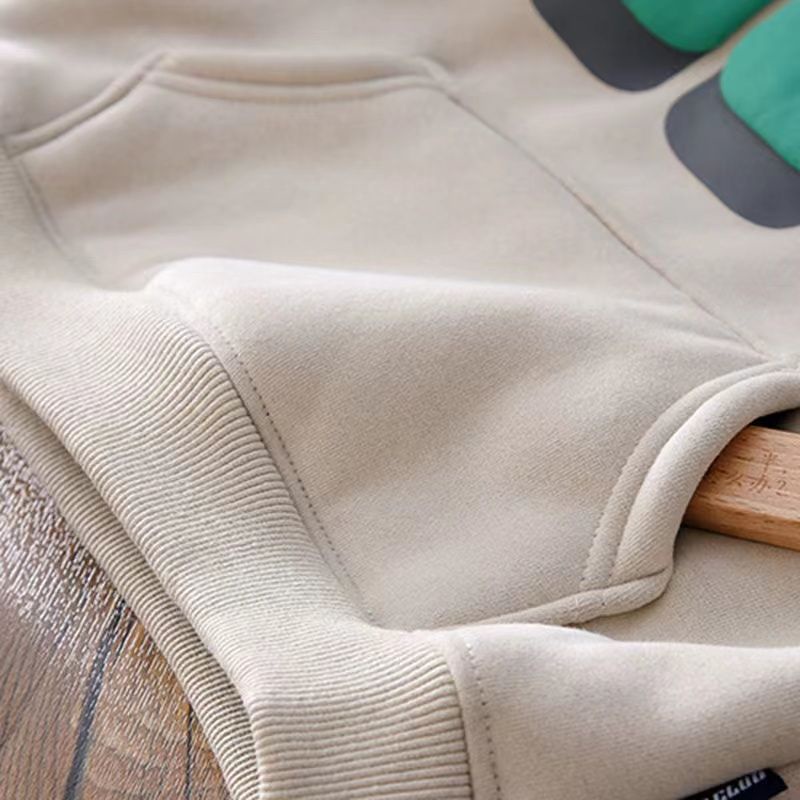 Áo Hoodie Lót Lông Cừu Dày Dặn Thời Trang Mùa Đông 2023 Cho Bé Trai