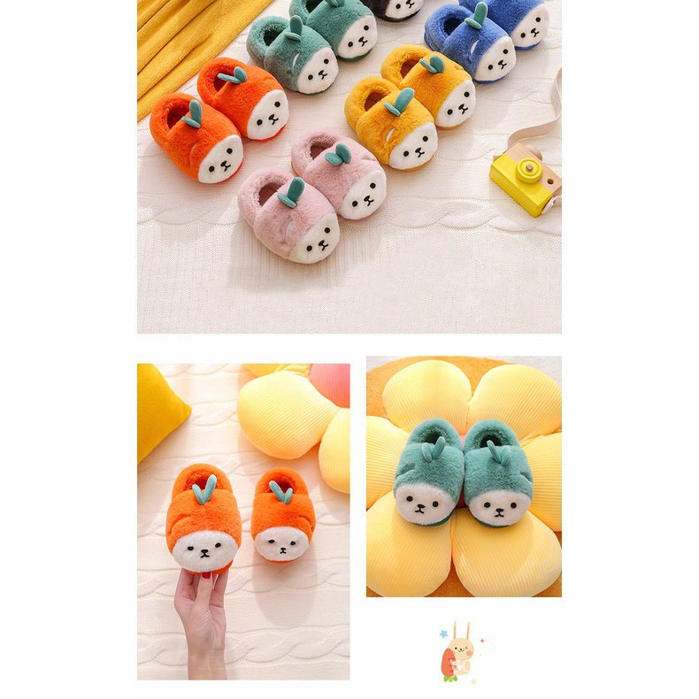 Dép Bông Dày Dặn Giữ Ấm Mùa Đông Dành Cho Bé Trai Gái kh7x