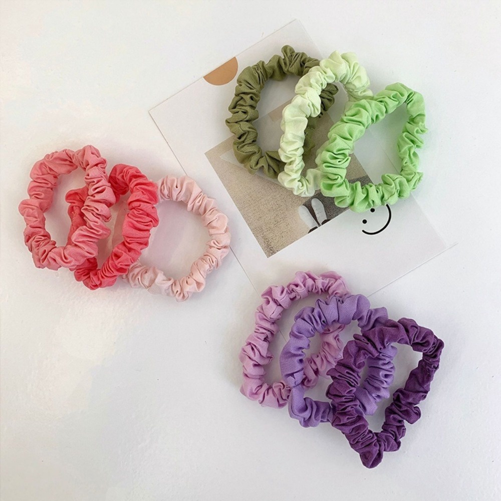 Set 3 Dây Cột Tóc Vải Co Giãn Thời Trang Vintage Cho Nữ