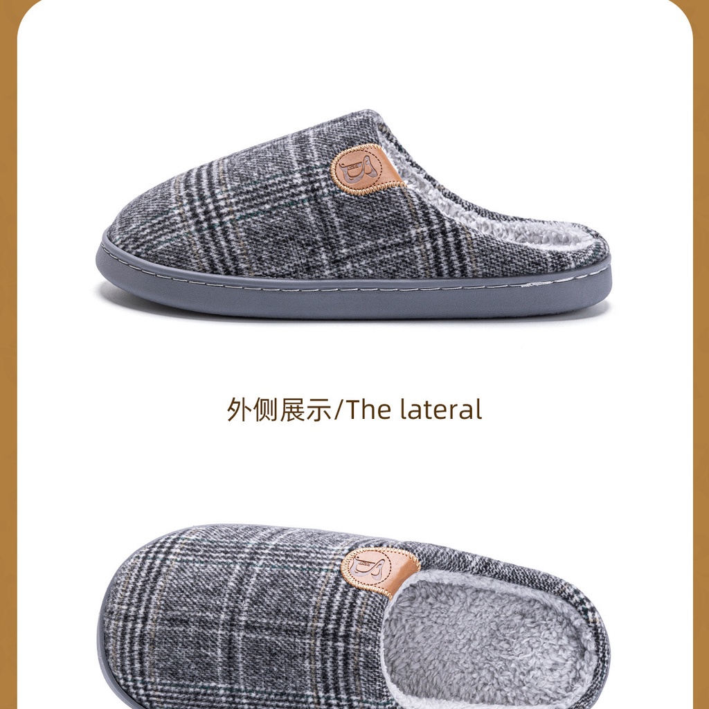 Dép Bông Đi Trong Nhà Đế Dày Chống Trượt Phong Cách Mới 2023 Cho Nam