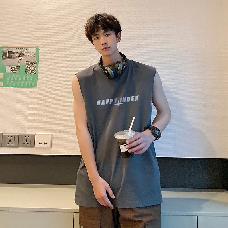 Áo Thun Ba Lỗ In Chữ Thời Trang Nam Tính