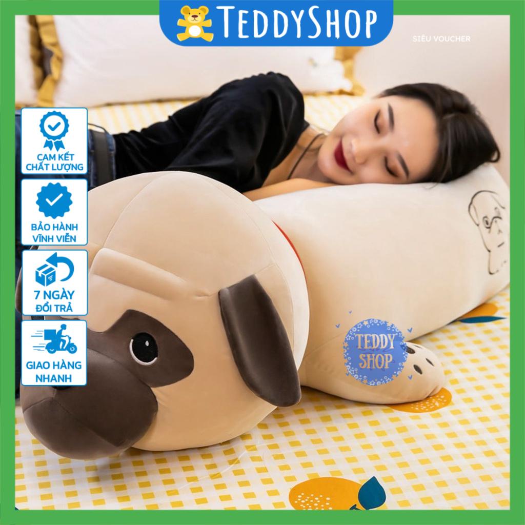 Gấu bông chó Pug Nô tài thú nhồi bông chó Bull mặt xệ nằm mềm mịn đáng yêu hàng cao cấp