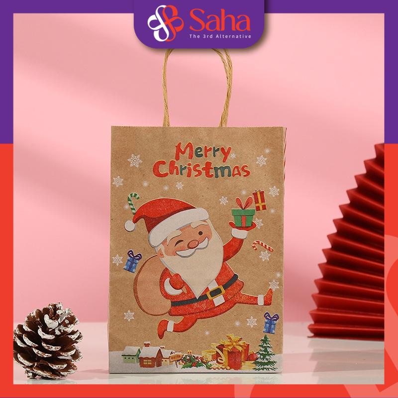 Túi Giấy Giáng sinh Kraft Nhiều Size Và Họa Tiết Đa Dạng Hài Hòa Dùng Đựng Quà Tặng Cho Người Yêu Và Bạn Bè