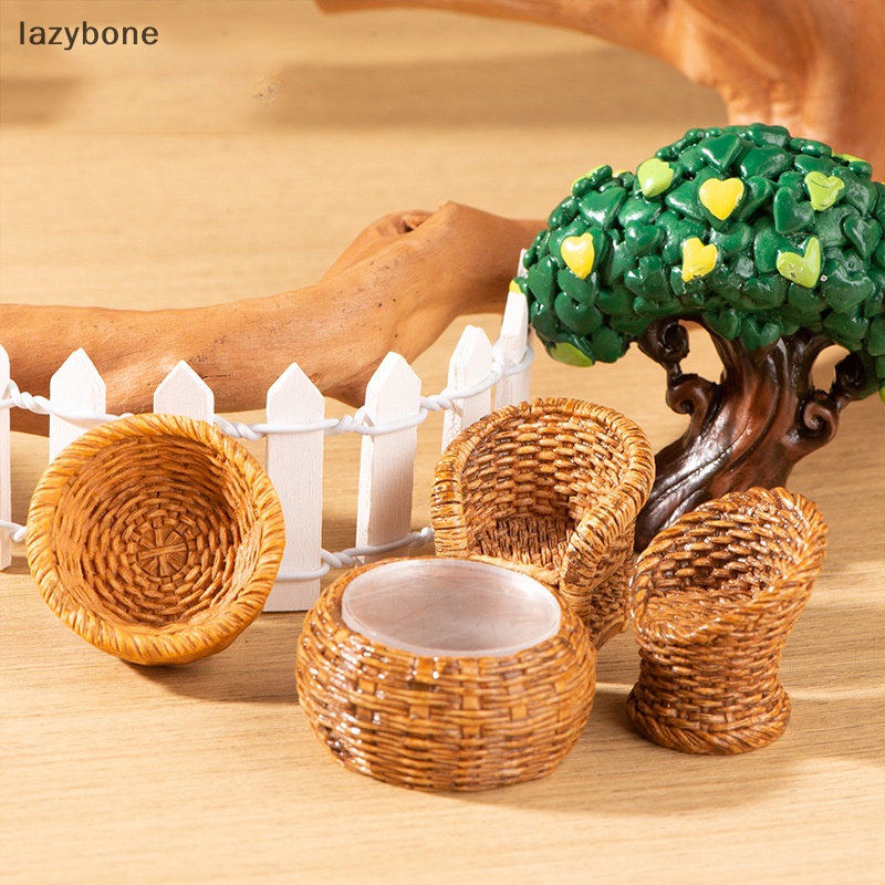 Giỏ Tre Mini Đựng Đồ Nội Thất Trang Trí Nhà Búp Bê Tỉ Lệ 1 / 12