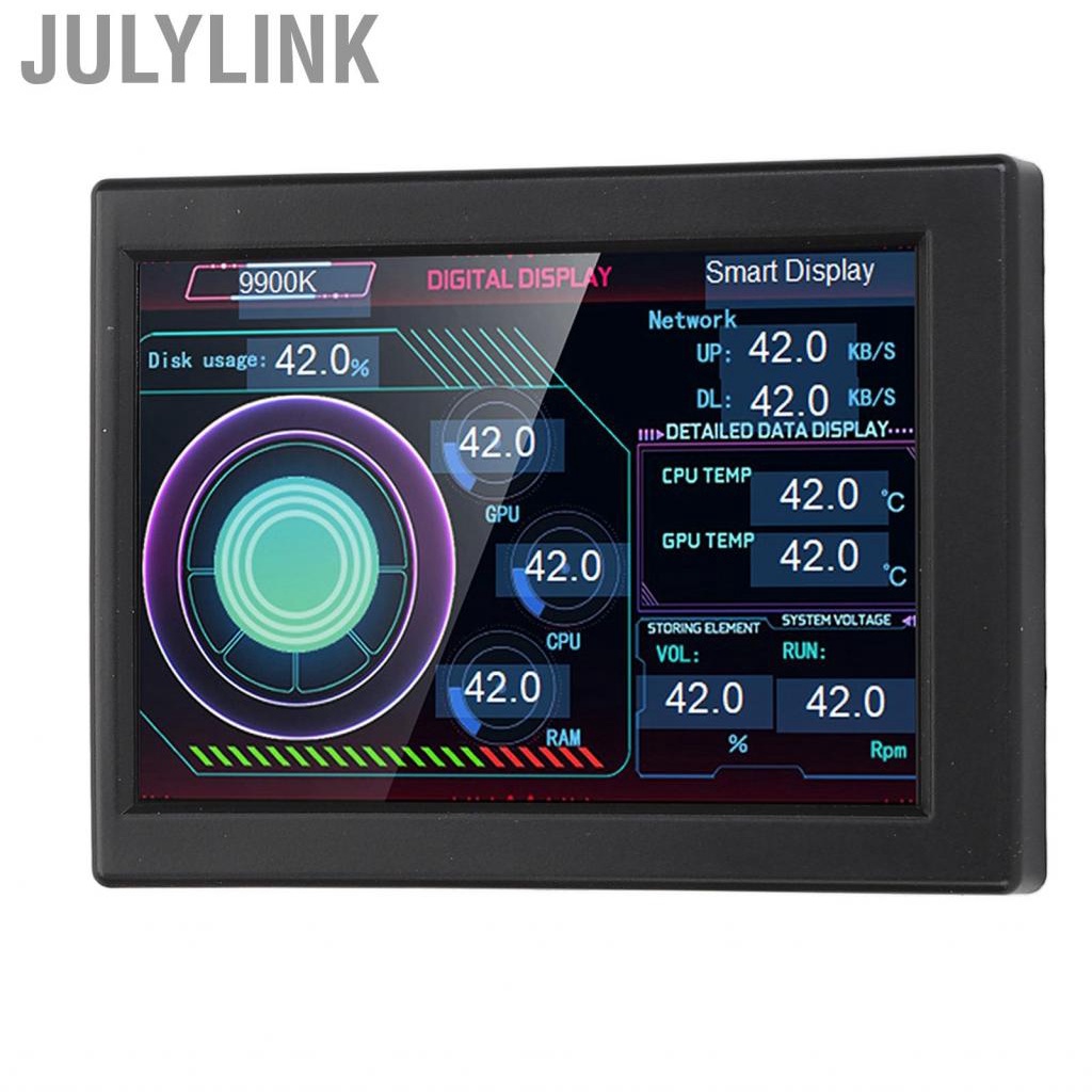 Julylink 3.5 PC  Panel Display DIY Type C IPS USB Temperature With RHS