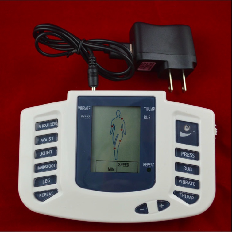 Máy massage châm cứu bấm huyệt xung điện toàn thân đa năng tặng kèm 16 miếng dán