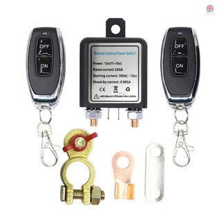 Wireless Remote Car Battery Switch Isolator Power Cut Master Switch with 2 Remotes