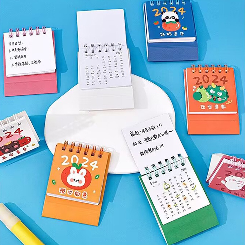 Lịch Để Bàn 2024 mini Hình Động Vật Dễ Thương