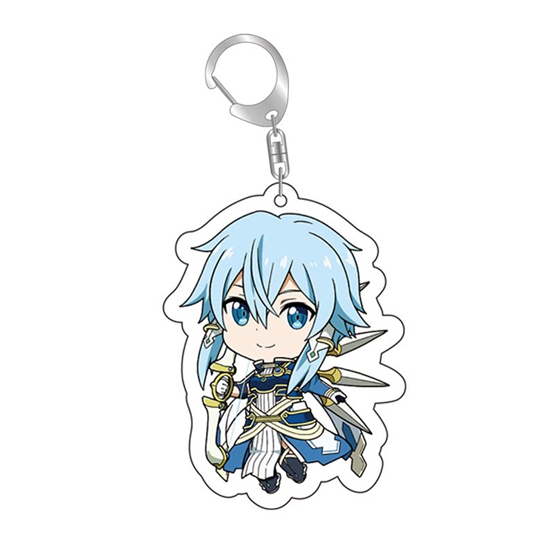 Móc Khóa Nhựa acrylic Trong Suốt Hình Nhân Vật Hoạt Hình sword art online