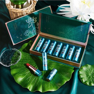 Orienta Set 7 Son Môi Dưỡng Ẩm Chống Nước Dễ Lên Màu Thiết Kế Vỏ Son Phong Cách Trung Hoa Đẹp Mắt Son môi