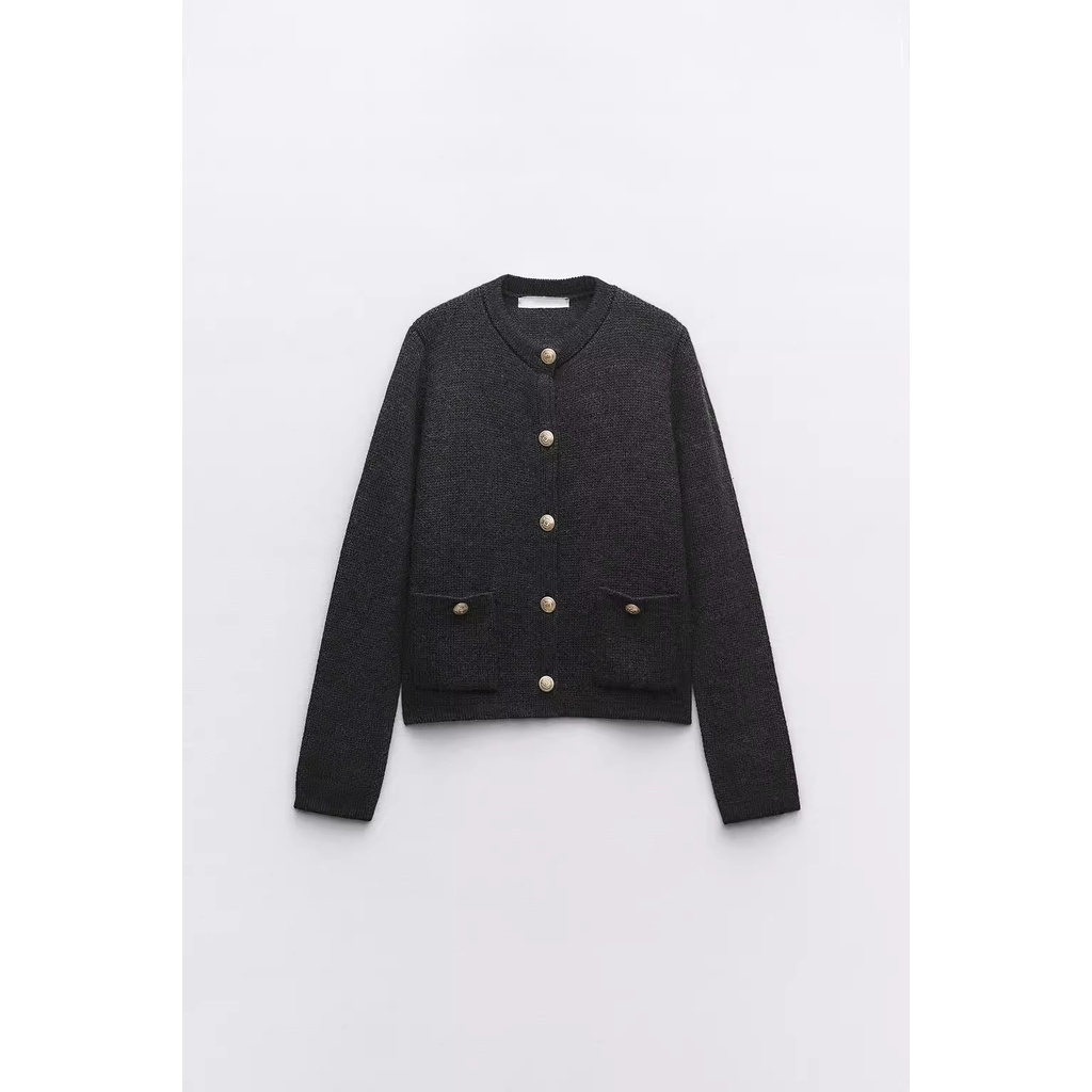 Zara Áo Khoác Dệt Kim Thời Trang Mùa Đông Dành Cho Nữ 6427124