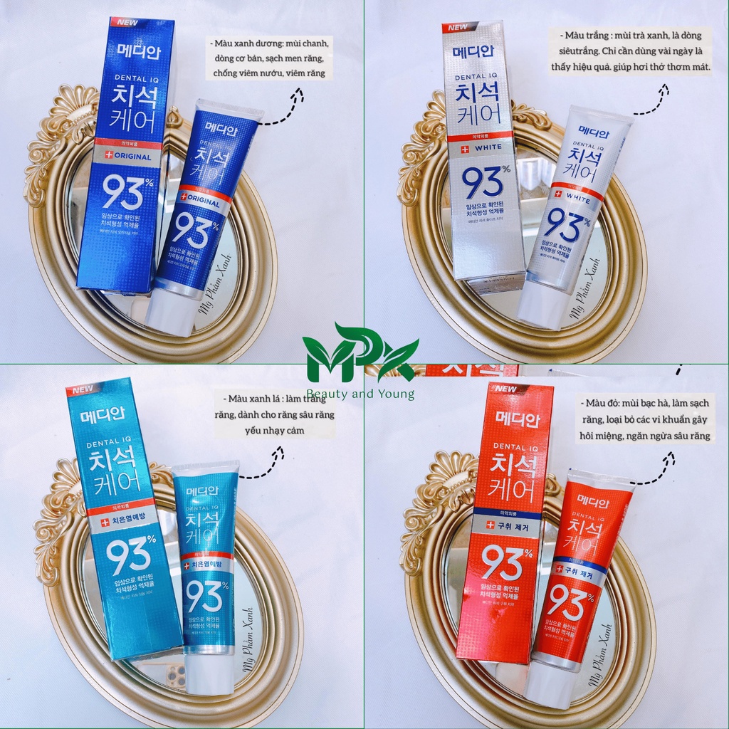 Kem Đánh Răng Median Dental IQ 93% Hàn Quốc 120g Làm Trắng Răng - ATM Mart