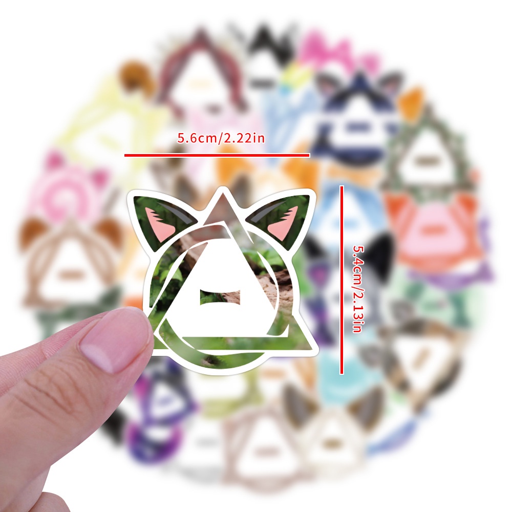 J· Hình Dán Chống Nước Therian Phim Hoạt Hình Mũ Bảo Hiểm Máy Tính Xách Tay Hành Lý Dán Thiết Lập, 53 tờ