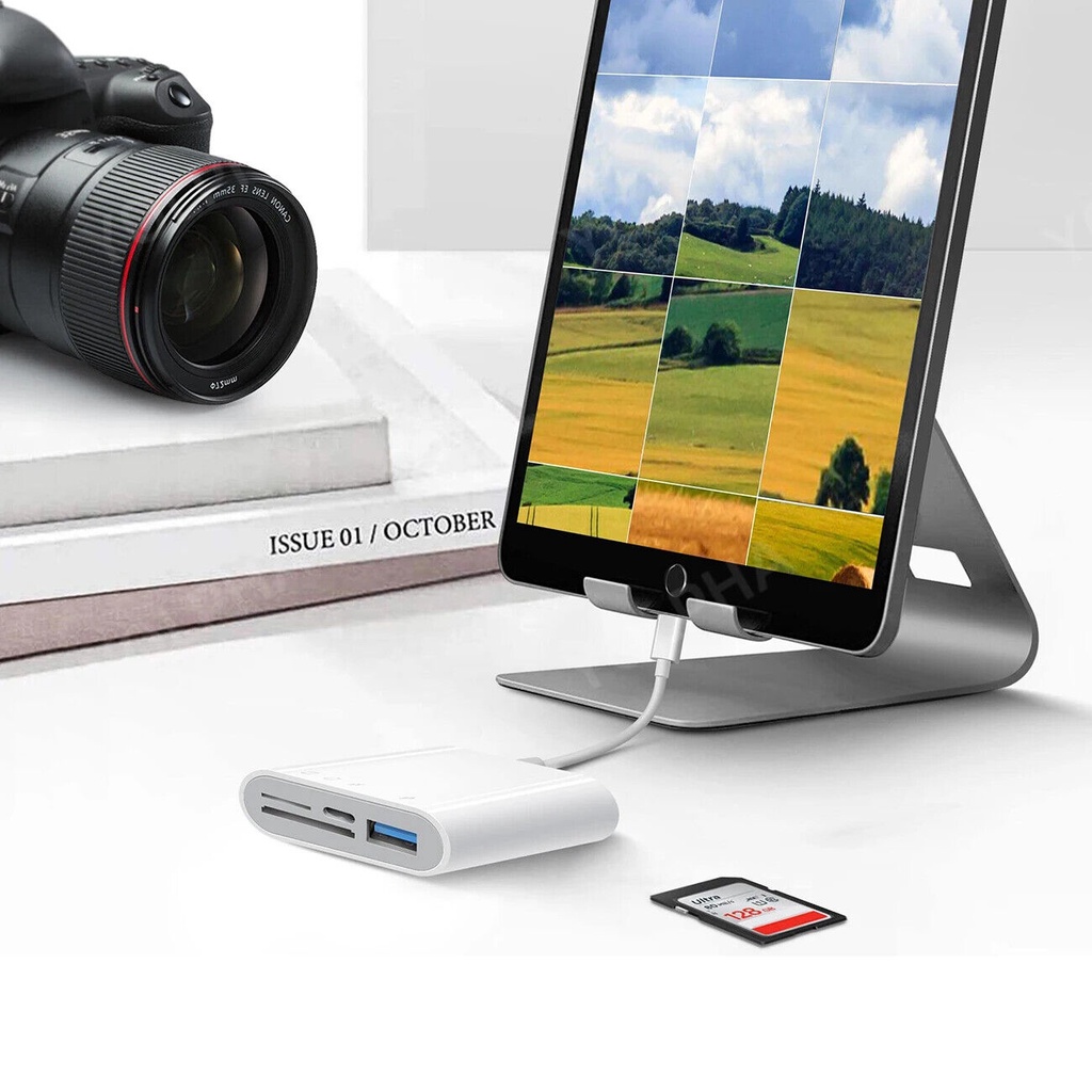 Đầu Đọc Thẻ Nhớ tf sd otg usb-c Cho iphone 15 pro max