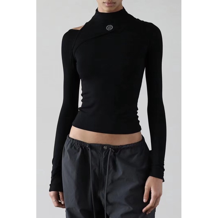 Áo Thun Tay Dài Ôm Dáng Thời Trang Hàn Quốc Cho Nữ