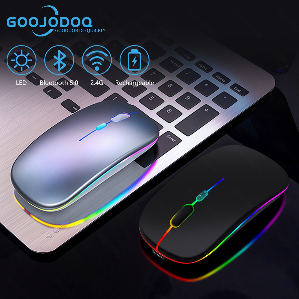 Goojodoq Chuột Chơi Game bluetooth Không Dây Có Đèn Nền