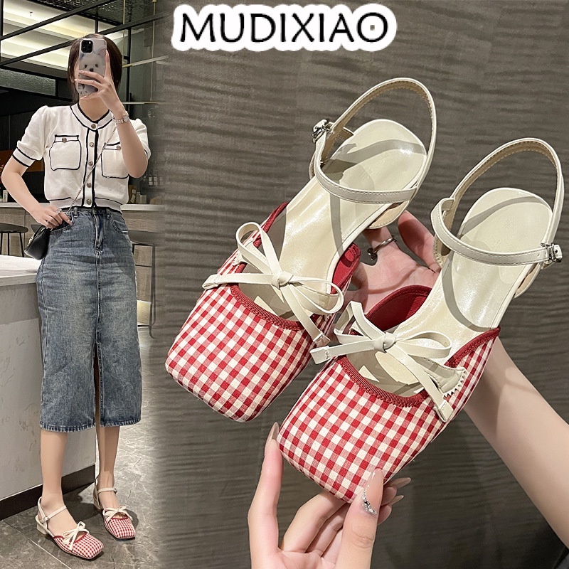 MUDIXIAO Sandal nữ đế mềm chống trượt thời trang đi biển Hàn Quốc độc đáo thoải mái B94G0HJ 37Z230910 JUL2811