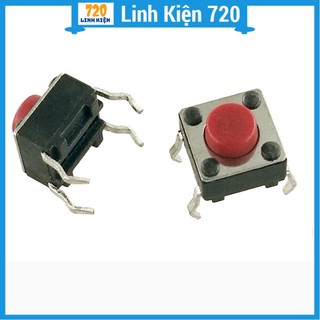 Nút nhấn 4 chân 6x6x5mm (đỏ -1 Con)