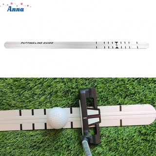 【Anna】Golf Putter Ruler Aid Putting Alignment Rail Black/Silver Golf Practice