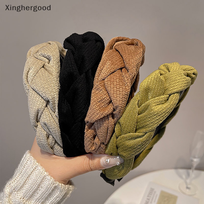 Xinghergood Băng Đô Thắt Nút Chéo Mềm Mại Phong Cách retro Dành Cho Nữ