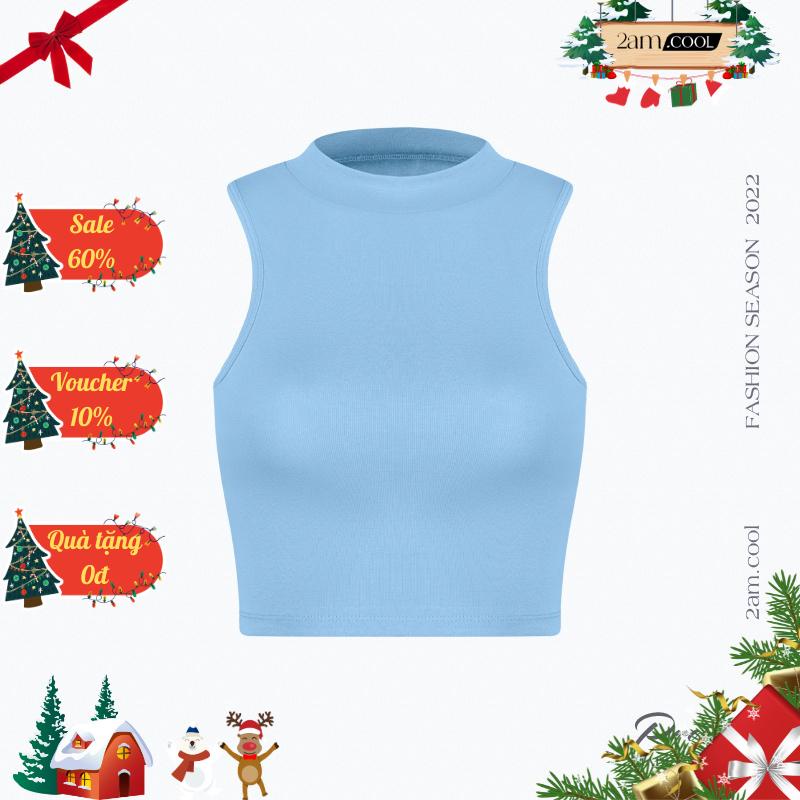 Áo Croptop Ba Lỗ Basic Nhiều Màu Chất Liệu Dày Dặn 2AM
