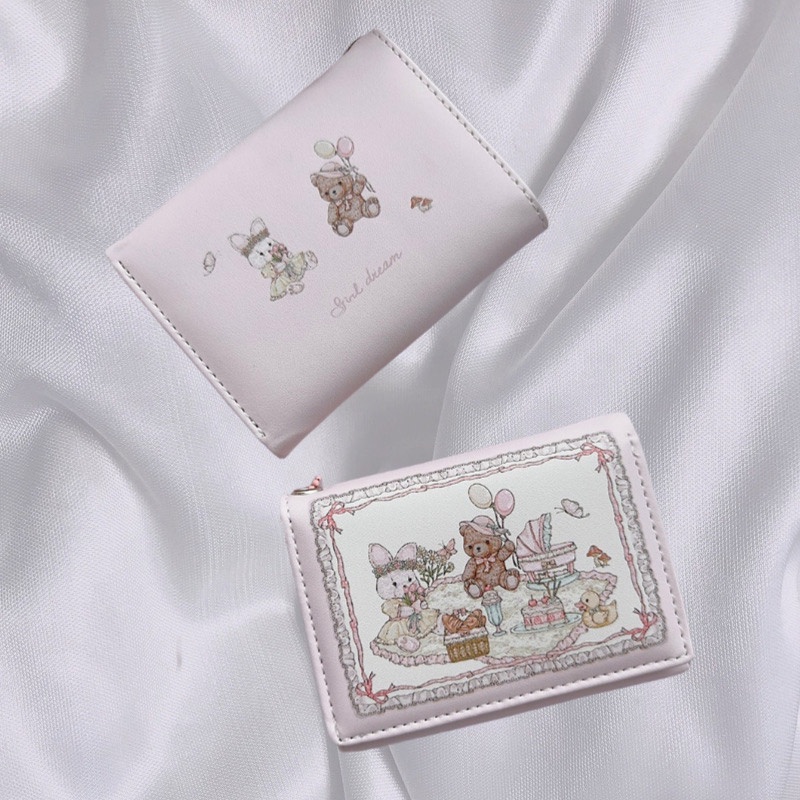 Siêu Dễ Thương Ví Đựng Thẻ Đa Năng Khóa Nam Châm Dòng Hoạt Hình Thỏ Gấu Chính Hãng Chống Khử Từ Khi Đi Dã Ngoại