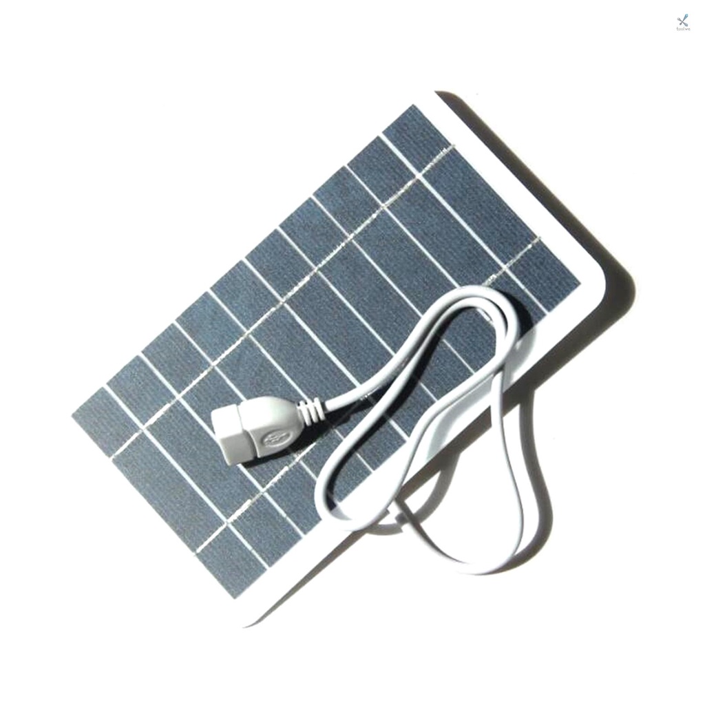 Tấm Pin Năng Lượng Mặt Trời 2W 5V Bằng Silicon Chống Nước Dùng Cho Pin Sạc Dự Phòng Điện Thoại