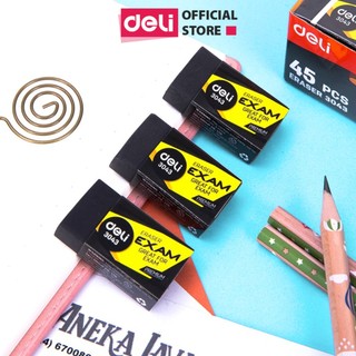 Gôm tẩy chì 2b / 4b deli màu đen tẩy sạch ít vụn tẩy nhỏ gọn - phù hợp học sinh, sinh viên, văn phòng vẽ thi trắc nghiệm