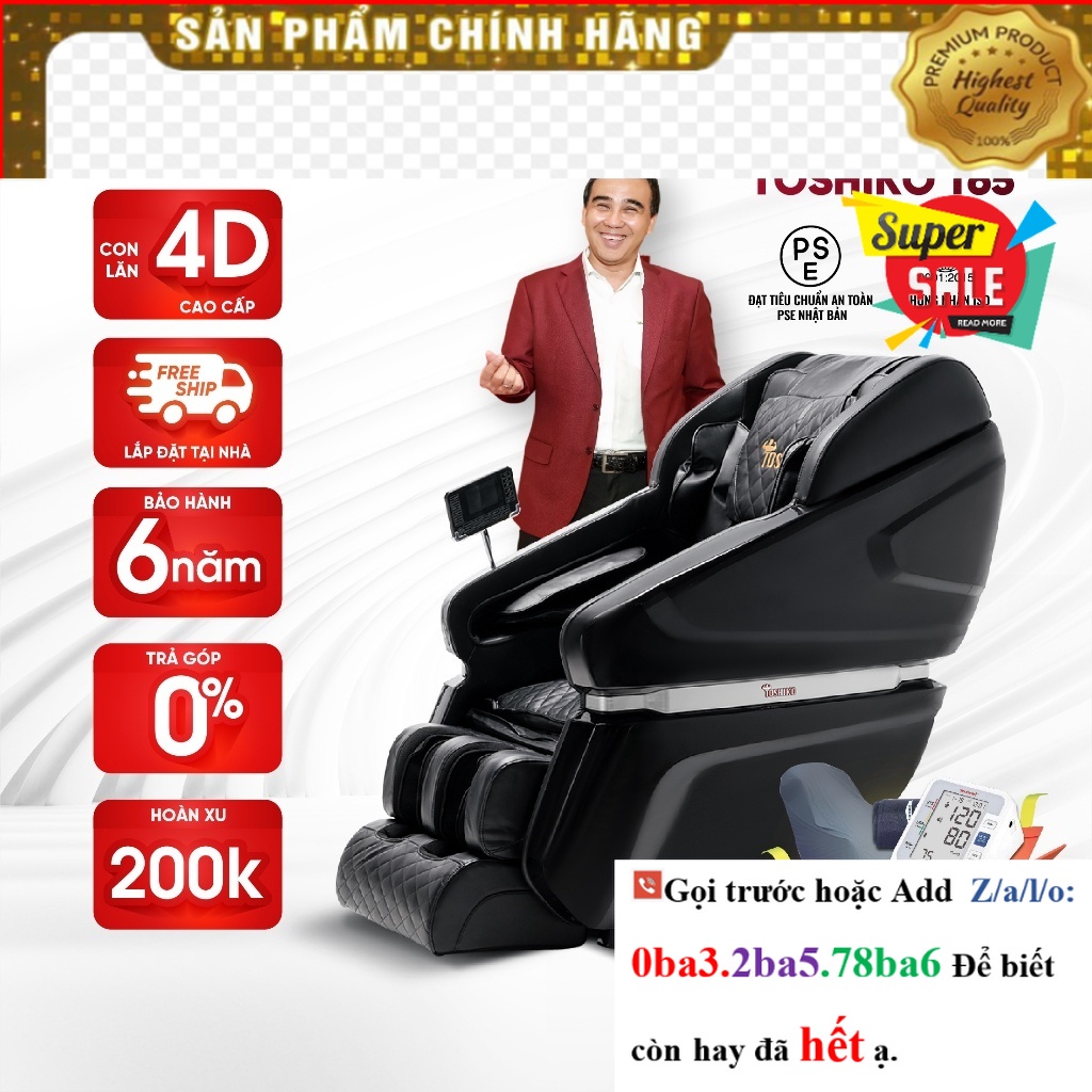 [Hãng] Ghế massage toàn thân Toshiko T65