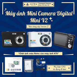 [Retro V2] Máy ảnh kĩ thuật số digital mini camera V2 by AstroMazing - Siêu mỏng nhỏ gọn