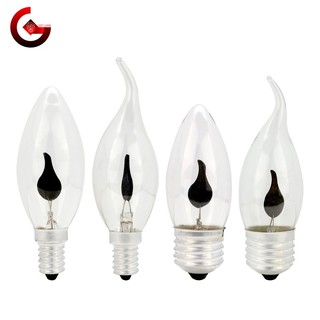 Bóng đèn led e14 e27 3w ac220v c35 / c35l hiệu ứng ngọn lửa phong cách cổ điển