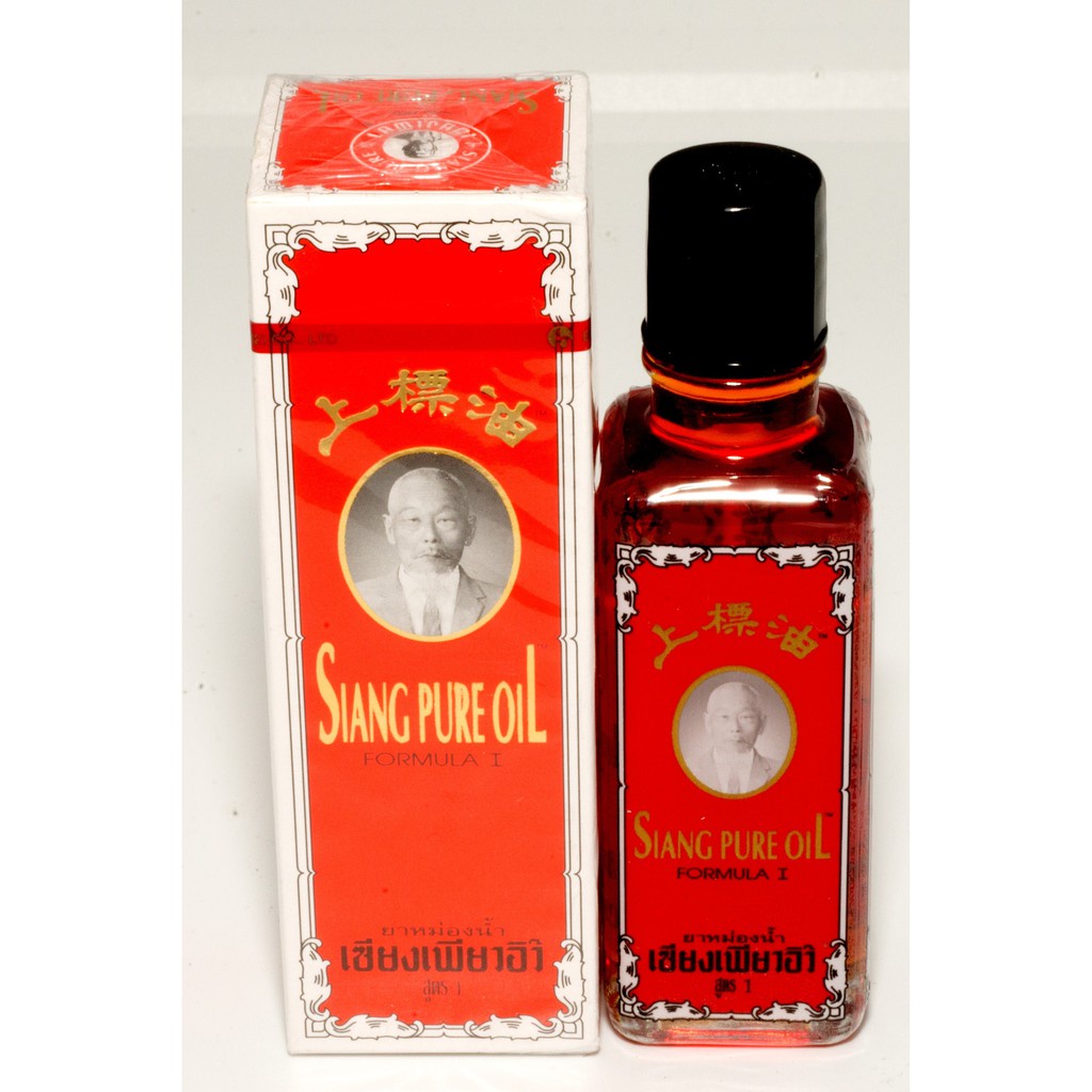 (Chữ vàng Nội địa) Dầu Siang Pure Oil Thái Lan 25cc - Dầu ông già nước đỏ Thái Lan
