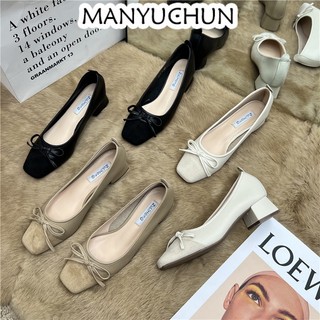 MANYUCHUN Giày Búp Bê Da Cao Cấp Phong Cách Pháp Thanh Lịch Dành Cho Nữ da mềm Sal thời trang công sở đẹp cao cấp Màu sắc đa dạng Đẳng cấp Đàn hồi tốt Phù hợp FBL2410HYJ 3Z240118