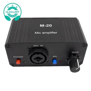 1 bộ khuếch đại micro điện dung m-20 48v phantom màu đen có thể sạc lại
